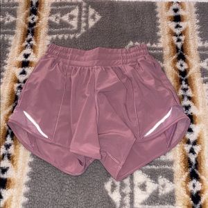 Pink Lululemon 4” Hotty Hot shorts